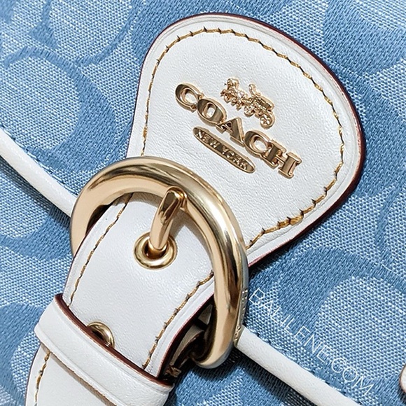 ❤️COACH KLEO Top Handle In Signature Chambray ~ NWT C8513 $398 - Picture 7 of 10